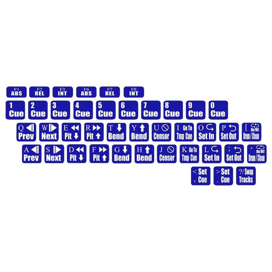 Serato Scratch Live Shortcut Keyboard Skins Custom Protective Stickers